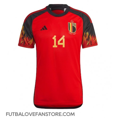 Belgicko Dries Mertens #14 Domáci futbalový dres MS 2022 Krátky Rukáv
